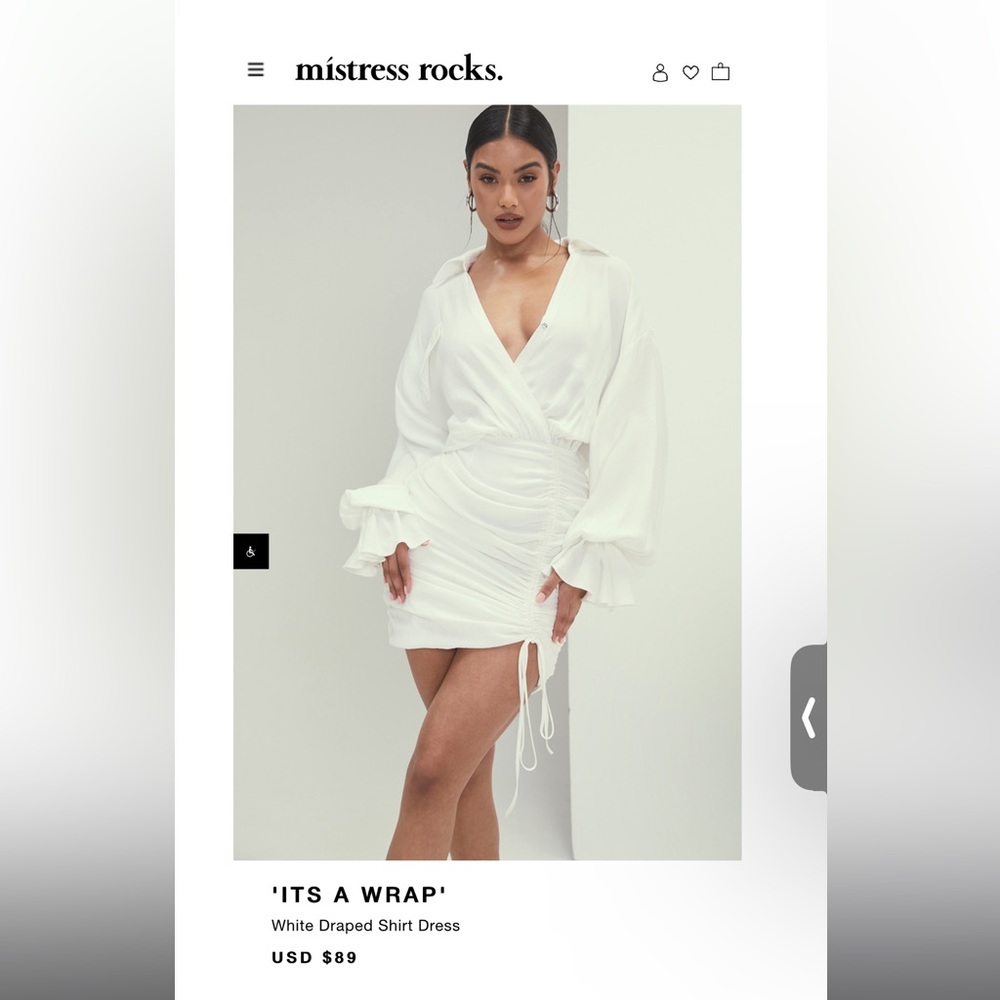 Mistress Rocks - Drapped Shirt Dress